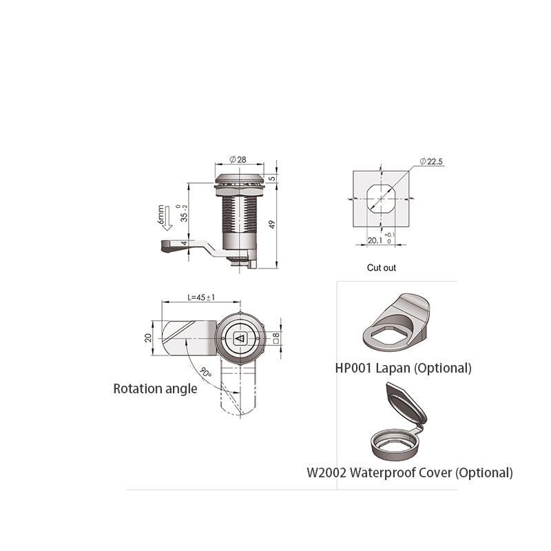MS816-4B Stainless Steel Base Industrial Compression Type Mga Lock ng Gabinete MS816-4B Stainless Steel Base Industrial Compression Type Mga Lock ng Gabinete