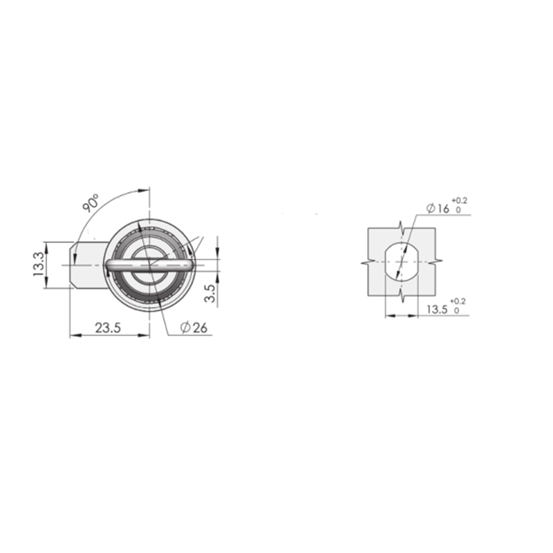 MS816-3S-4S 90°Rotation 360N Load Stainless Steel Industrial Locks MS816-3S-4S 90°Rotation 360N Load Stainless Steel Industrial Locks
