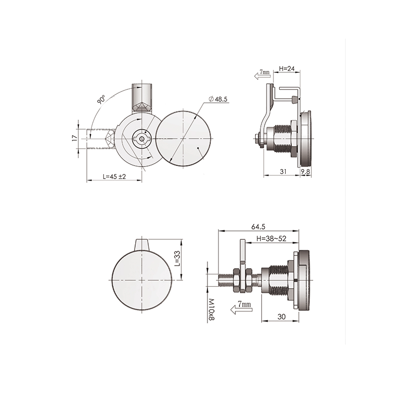 MS823-1A Lock Core Industrial Compression Latch Locks MS823-1A Lock Core Industrial Compression Latch Locks