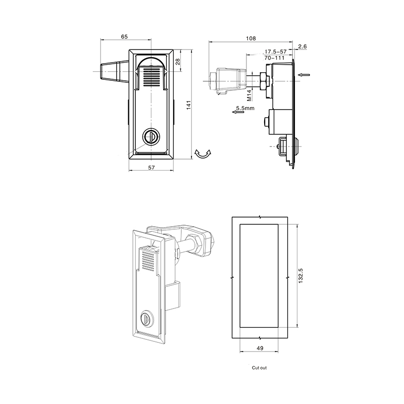 MS726-5 945g Compression Latch Locks na May Lock Core MS726-5 945g Compression Latch Locks na May Lock Core