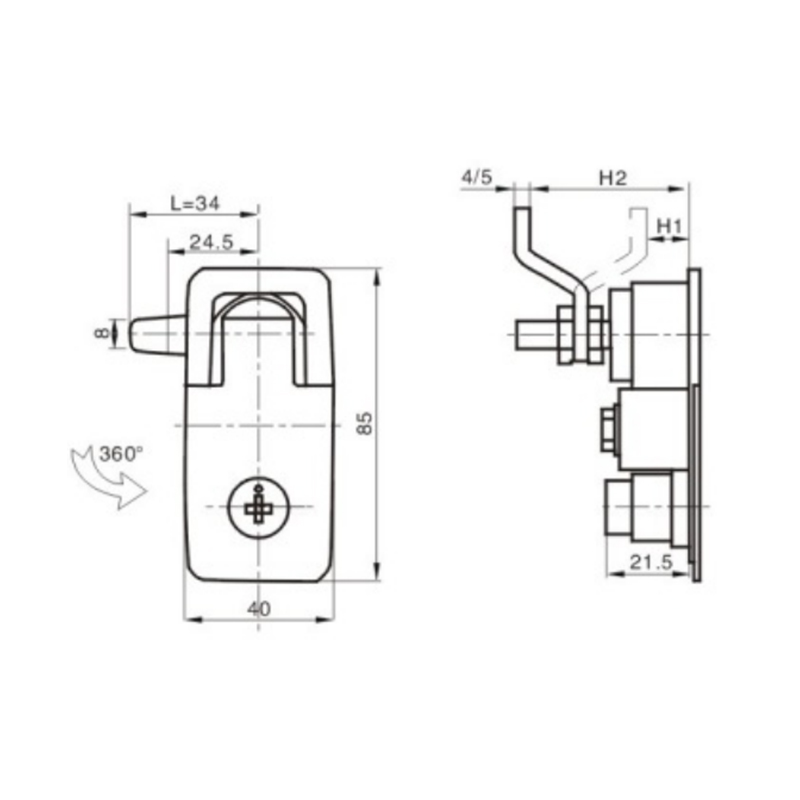 MS726-1C 210g Compression Type Cabinet Locks Zinc Alloy Base, Handle MS726-1C 210g Compression Type Cabinet Locks Zinc Alloy Base, Handle