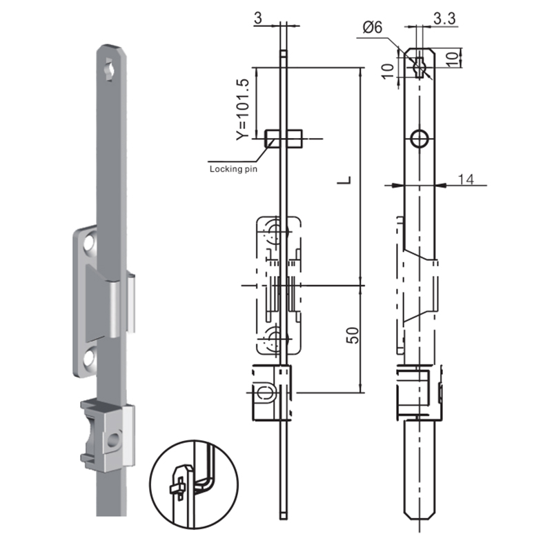 LG010-2 May Locking Pin Connecting Rod Accessories