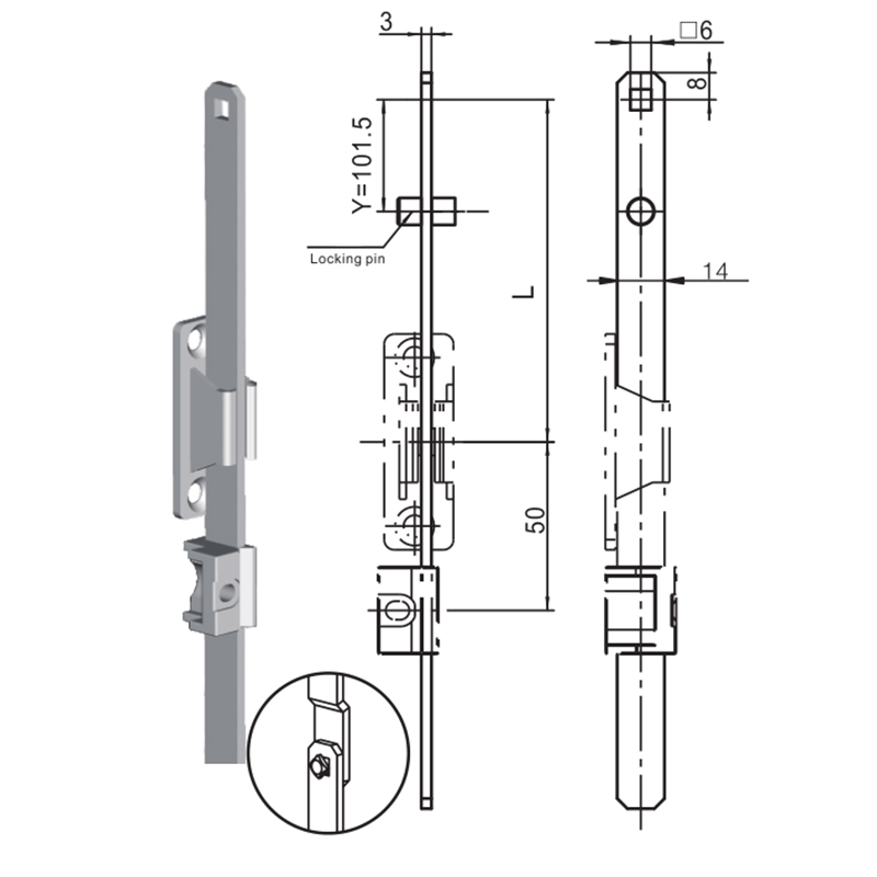 LG010-3 May Locking Pin Connecting Rod Accessories